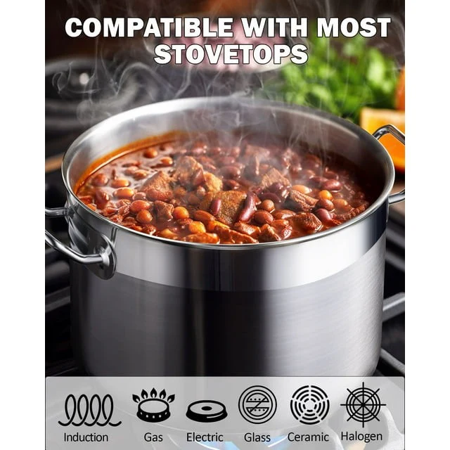 Cooks Standard 02723 Stainless Steel 24 Quart Professional Grade Stock Pot with Lid, Silver - Image 4
