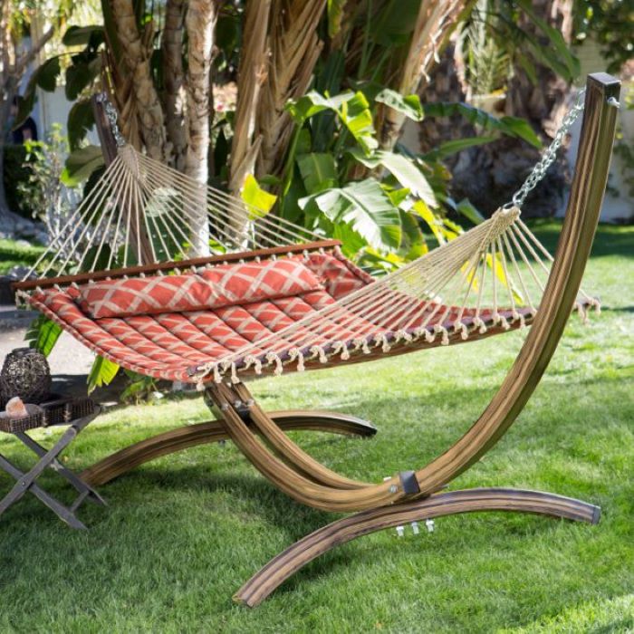 Coral Coast 51324-TP Tuscan Lattice Quilted Hammock, Brown