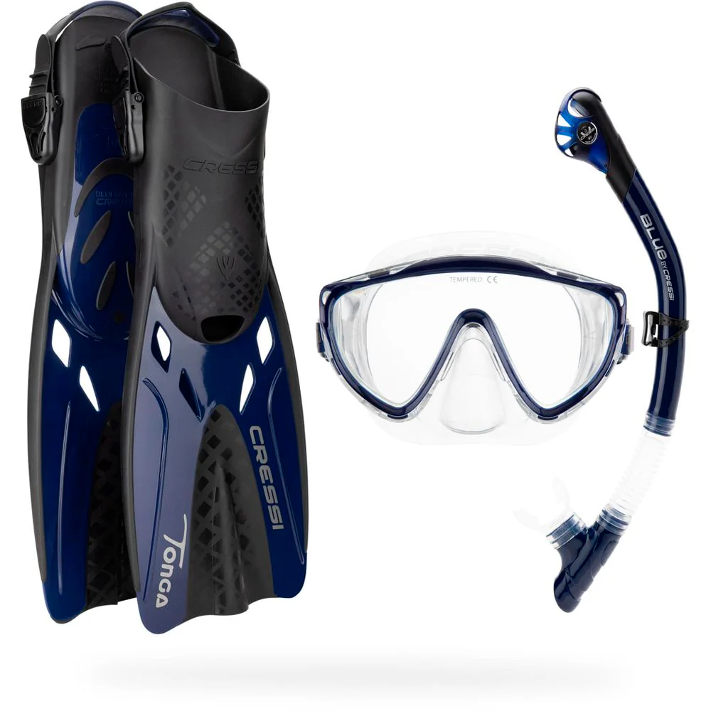 Cressi Se240281 Blue Snorkeling Set - S/M