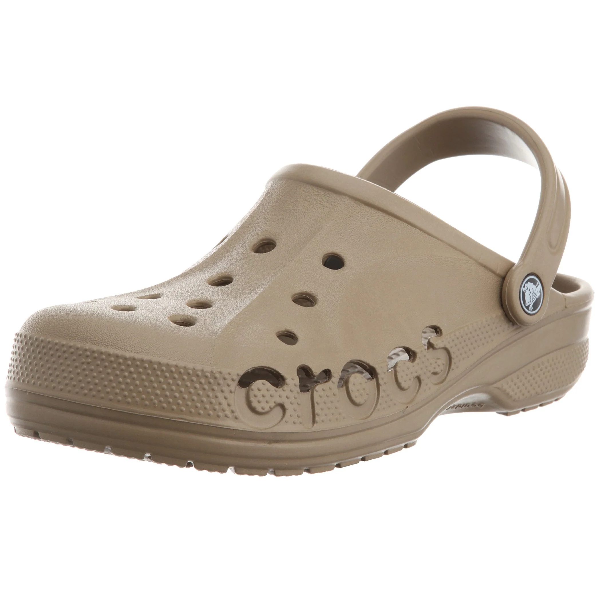 Crocs Baya Clog, Lightweight Croslite Material, Advanced Ventilation, Pivoting Heel Strap, Circulation-Stimulating Footbed Nubs, Khaki, Size 11 M
