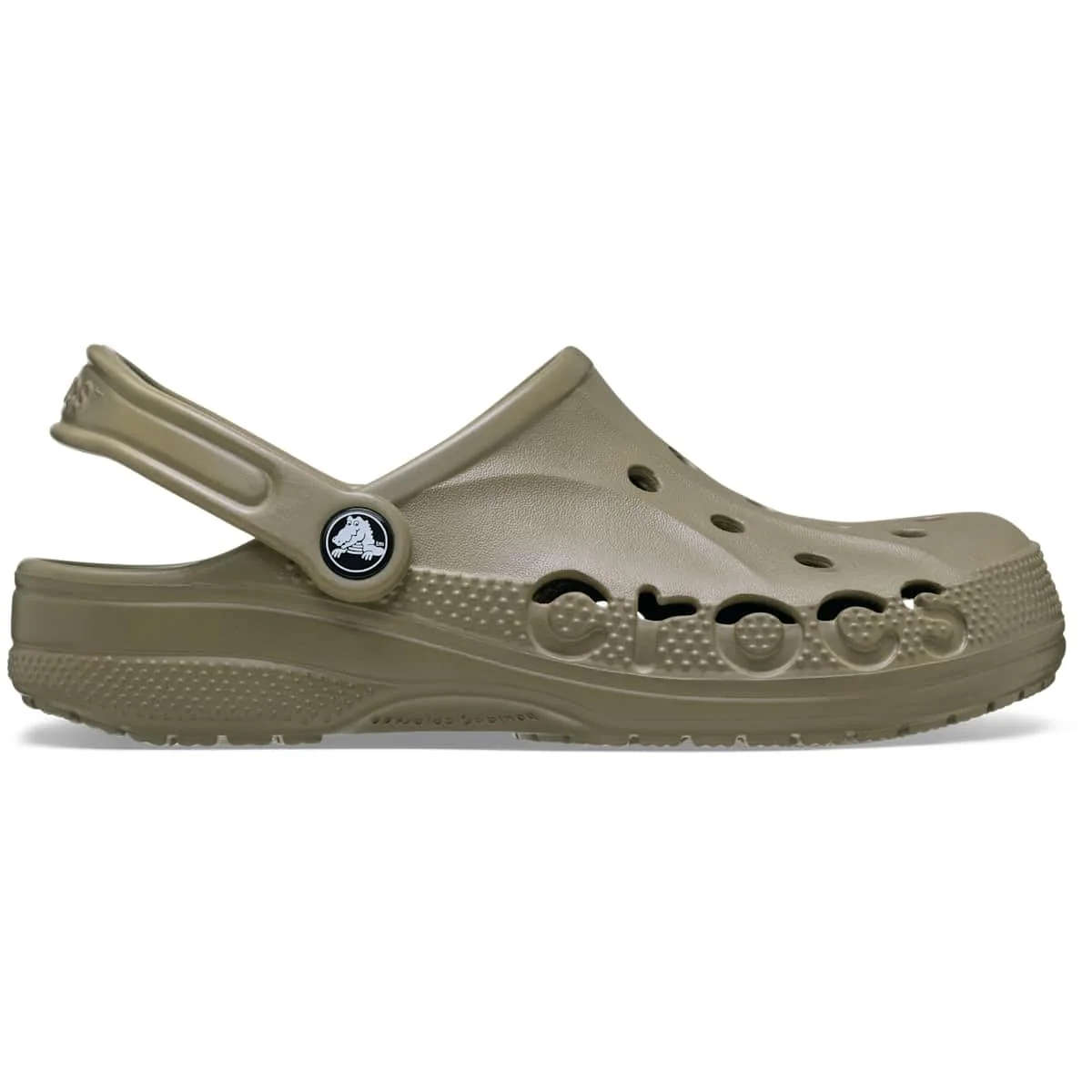 Crocs Baya Clog, Lightweight Croslite Material, Advanced Ventilation, Pivoting Heel Strap, Circulation-Stimulating Footbed Nubs, Khaki, Size 11 M - Image 3