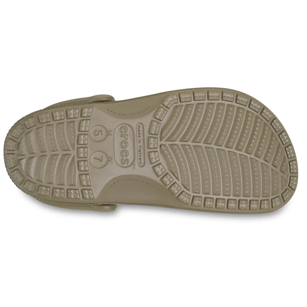 Crocs Baya Clog, Lightweight Croslite Material, Advanced Ventilation, Pivoting Heel Strap, Circulation-Stimulating Footbed Nubs, Khaki, Size 11 M - Image 5