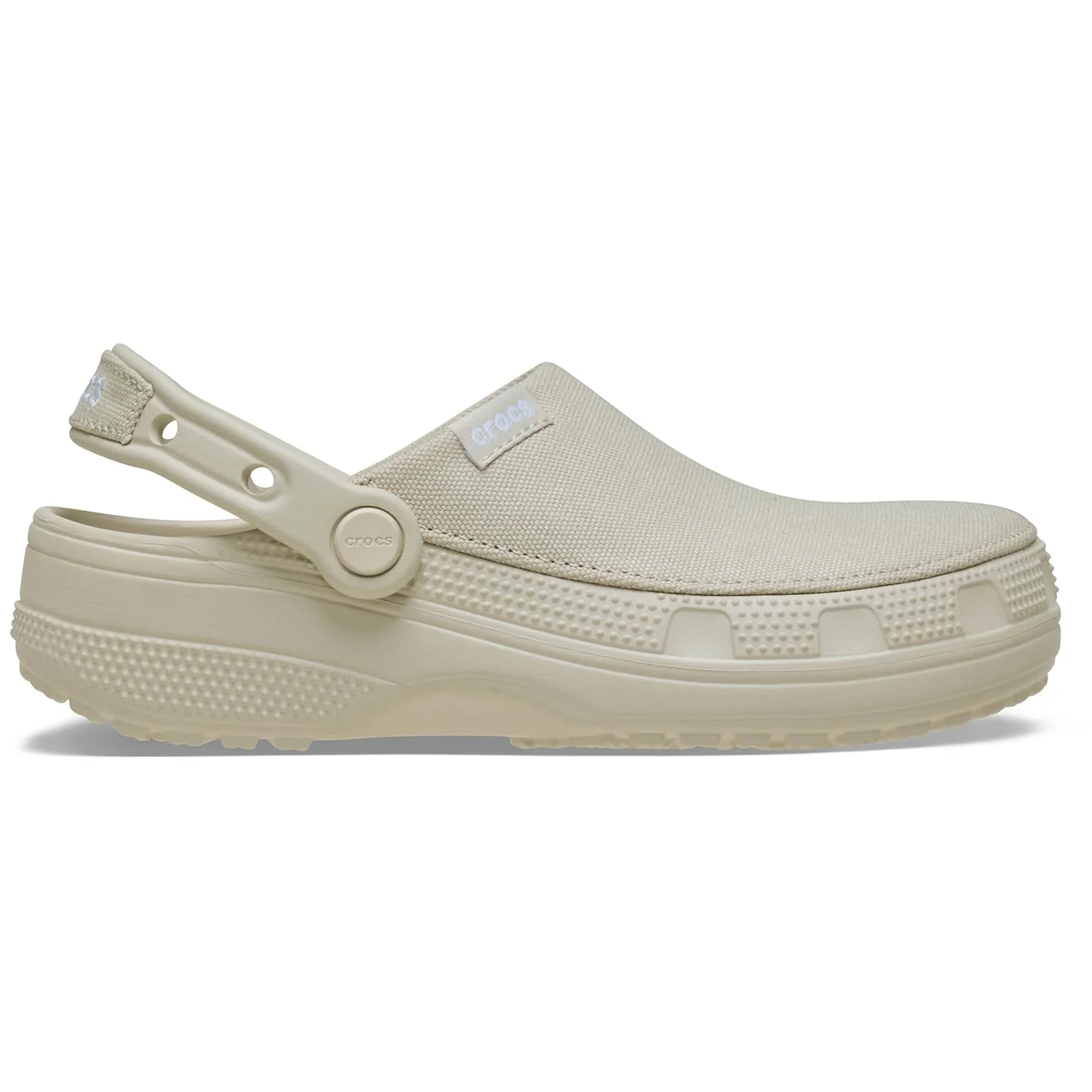Crocs Classic Crafted Canvas Clogs, Lightweight Breathable, Stucco, Unisex Size 6 Women/4 Men, 211354-160 - Image 6