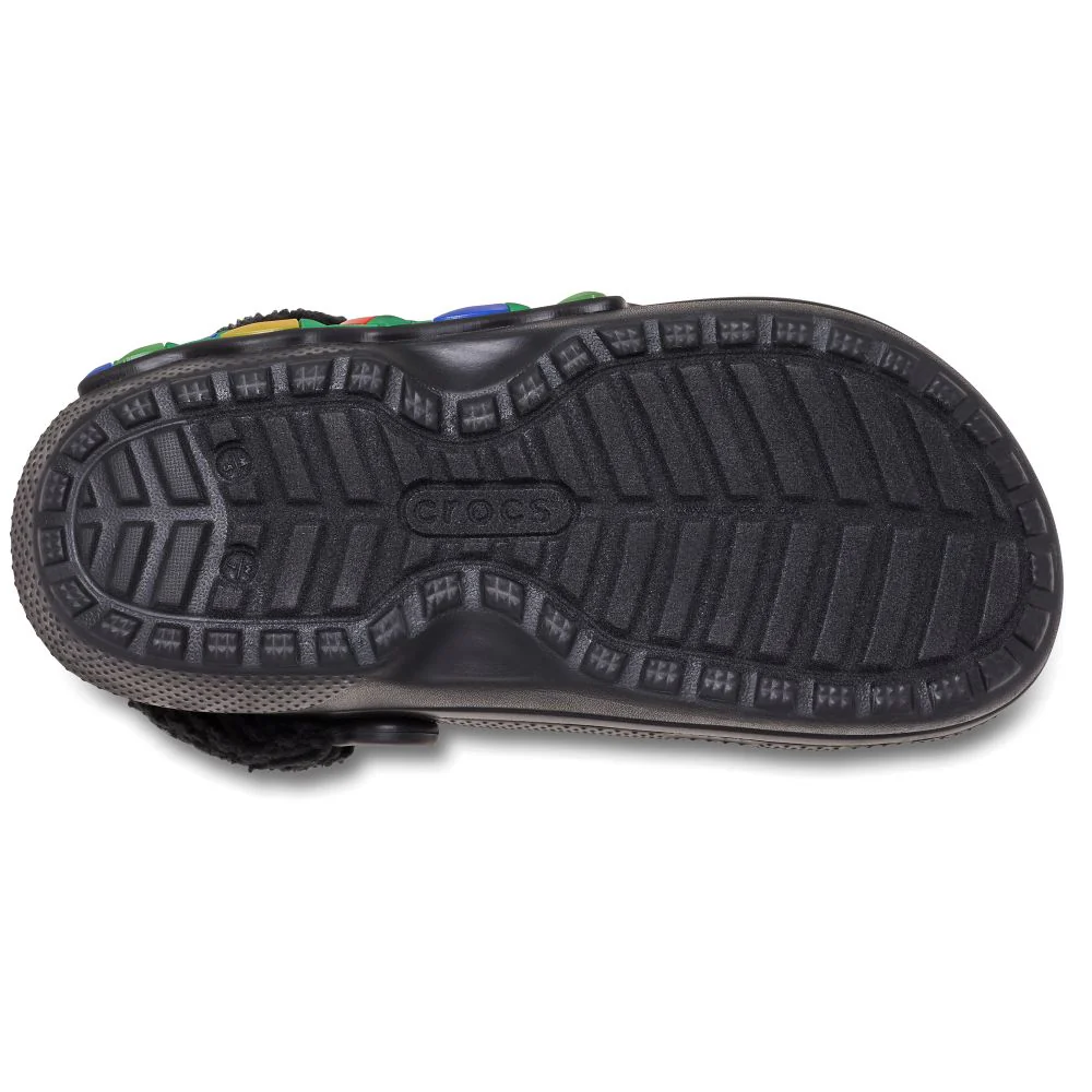 Crocs Classic Lined Holiday Lights Clogs, Black Multi, Unisex, Pivoting Heel Strap, Fuzzy Liner, 212054 - Image 4