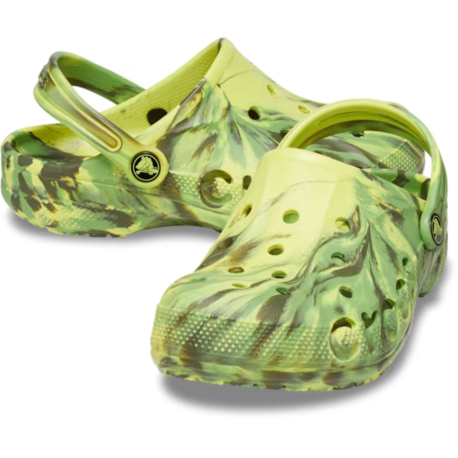 Crocs Kids' Baya Marbled Clog Big Kids' (Ages 5+) Citrus