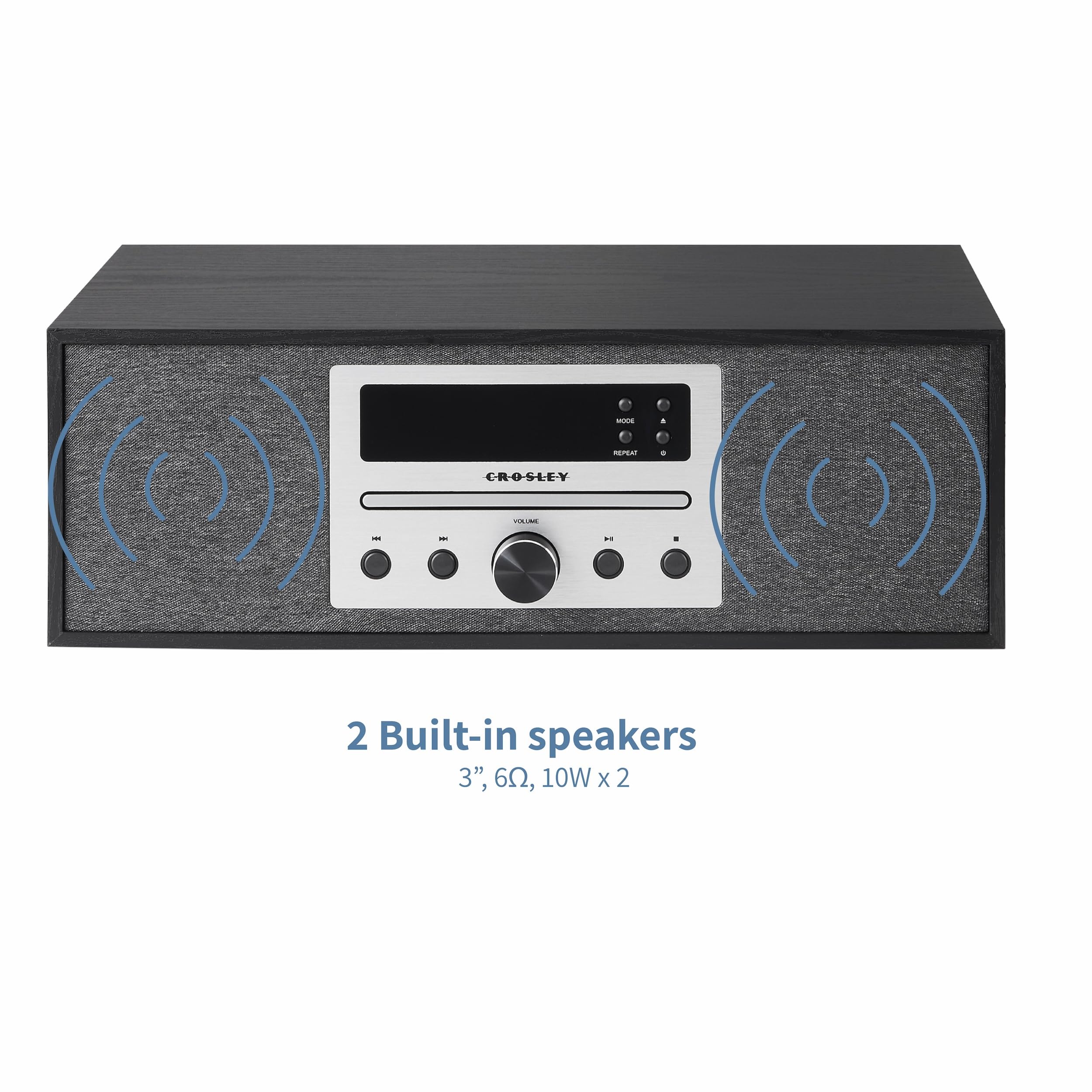 Crosley Stereo System CR3504A-BK - BLACK ONE SIZE - Image 8