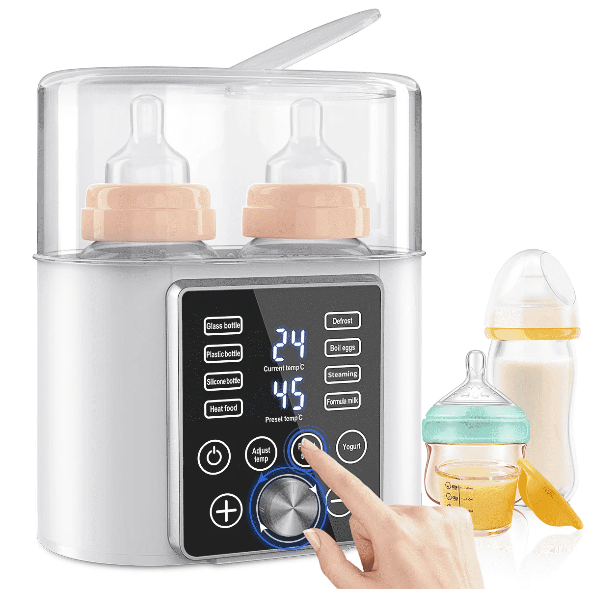 CshidWorld 12-in-1 Babies Fast Bottle Milk Warmer, Black