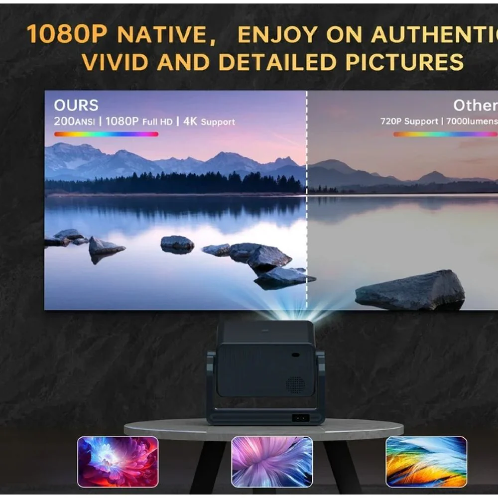 Cshidworld 150" Class FHD (1080p) LED Projector - Image 3