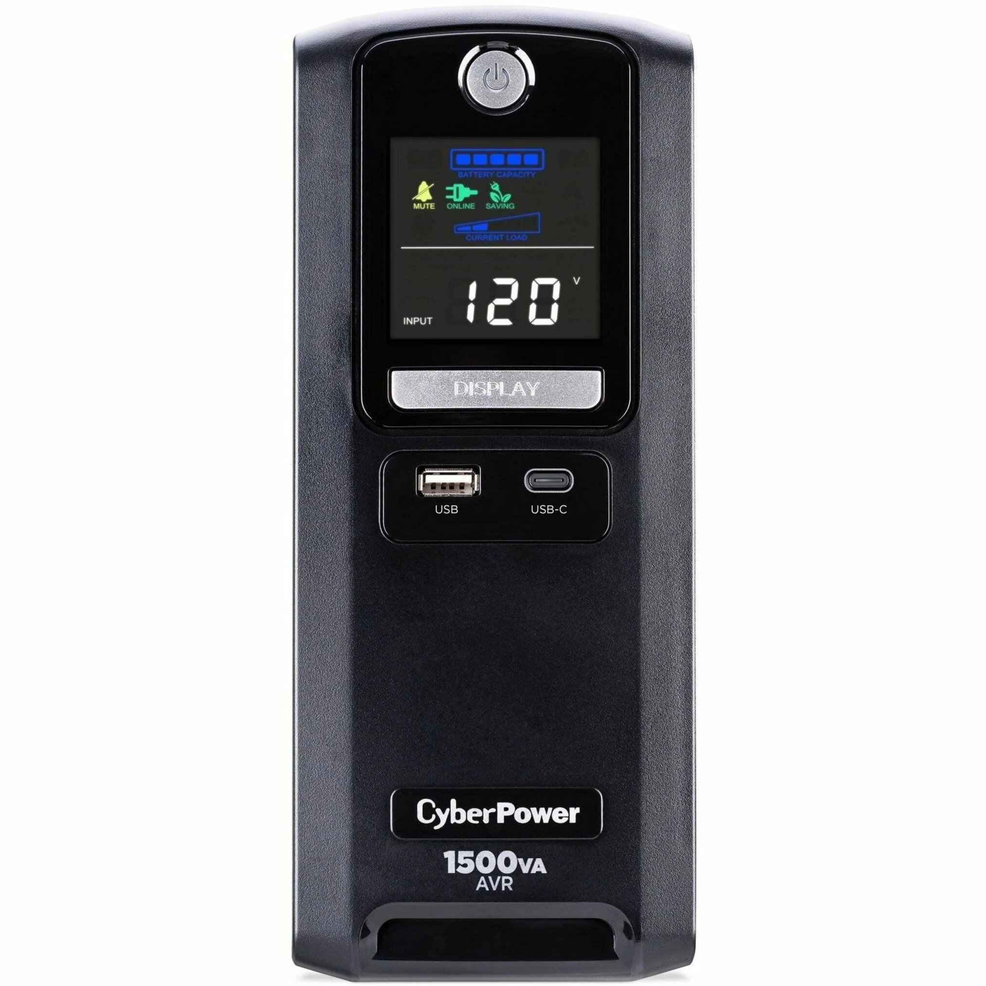 CyberPower LX1500GU3 Battery Backup UPS, 1500VA 900W, 10 Outlets, Surge Protector, USB Type-A and Type-C Charge Ports, Black