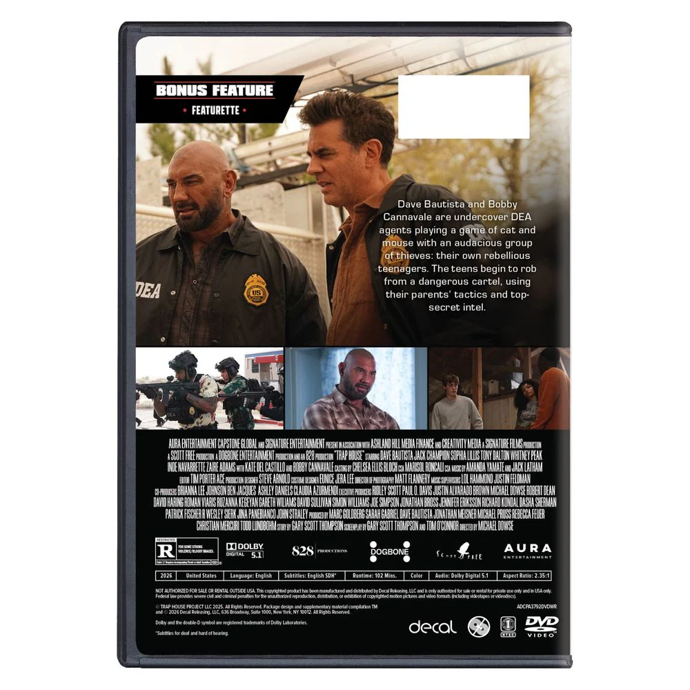 Decal Partners Trap House DVD Movie, Action Thriller, Widescreen 16:9, Dolby Digital, R Rated - Image 3