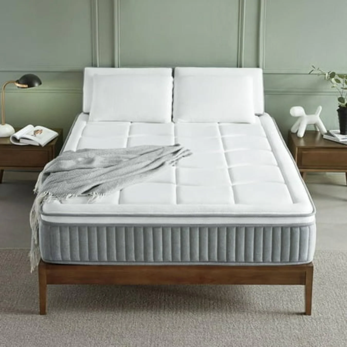 DH DIGLANT HOME King Mattress 12 Inch Cooling Gel Memory Foam Hybrid Mattress with Pocket Spring Mattress
