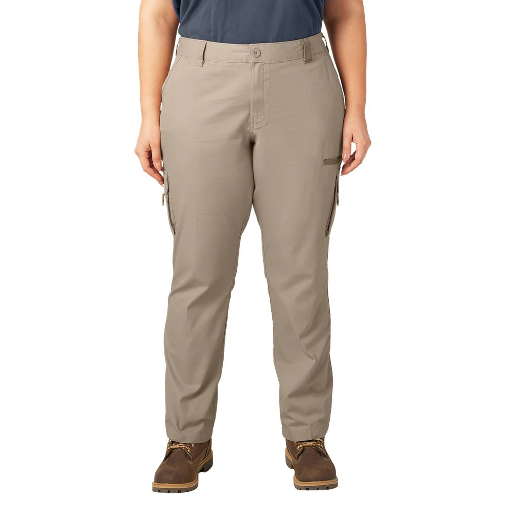 Dickies Plus Relaxed-Fit Cargo Pants for Ladies - Rinsed Desert Sand - 16W