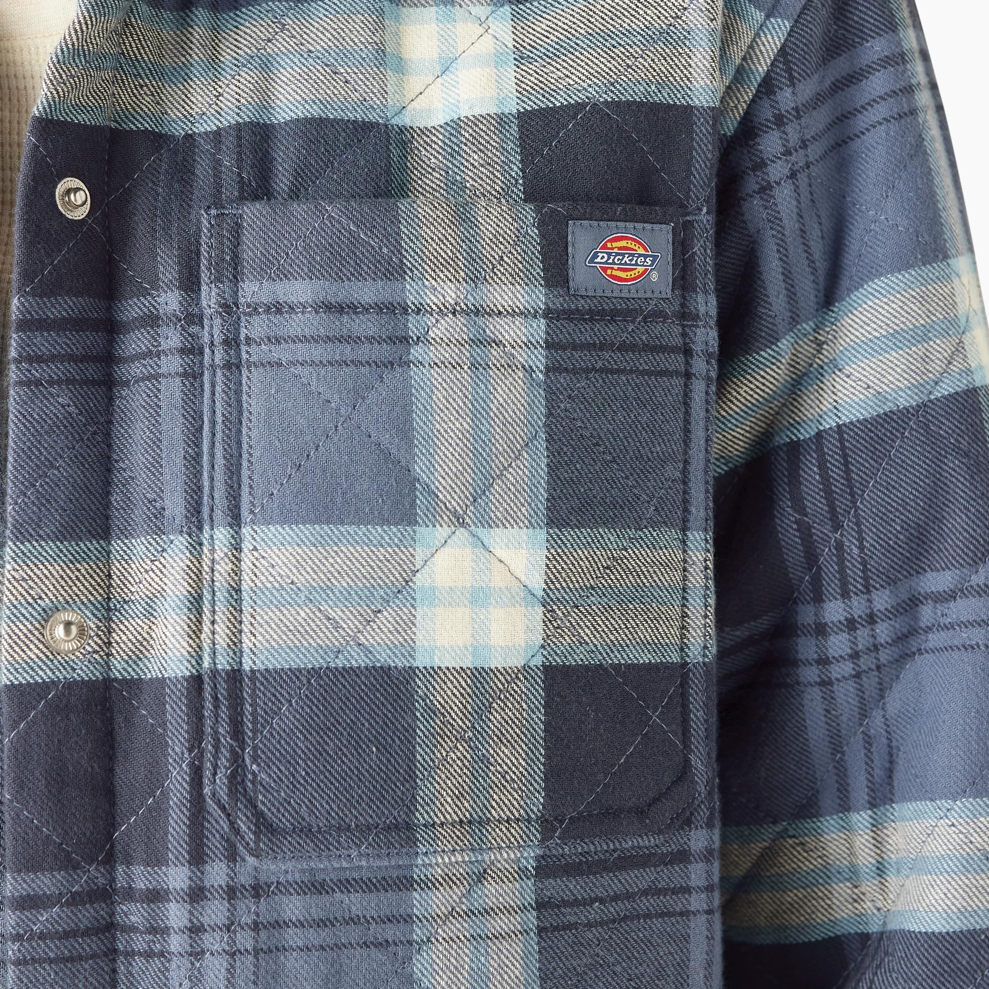 Dickies Hooded Flannel Long-Sleeve Shirt Jacket for Ladies - Retro Indigo - L - Image 4