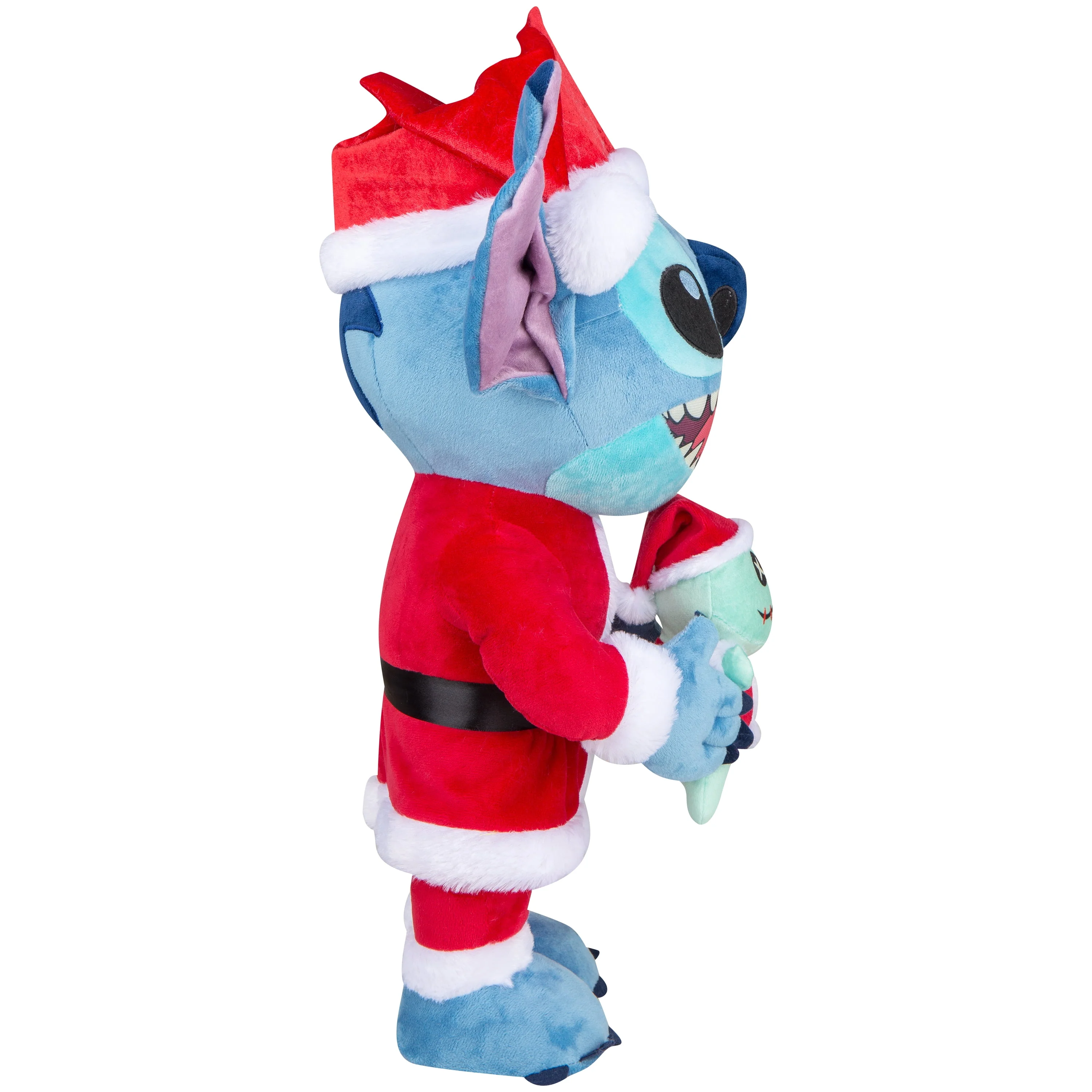 Disney Blue Stitch Standing Santa Plush with Scrump, Multicolor, 17.7 in - Image 4