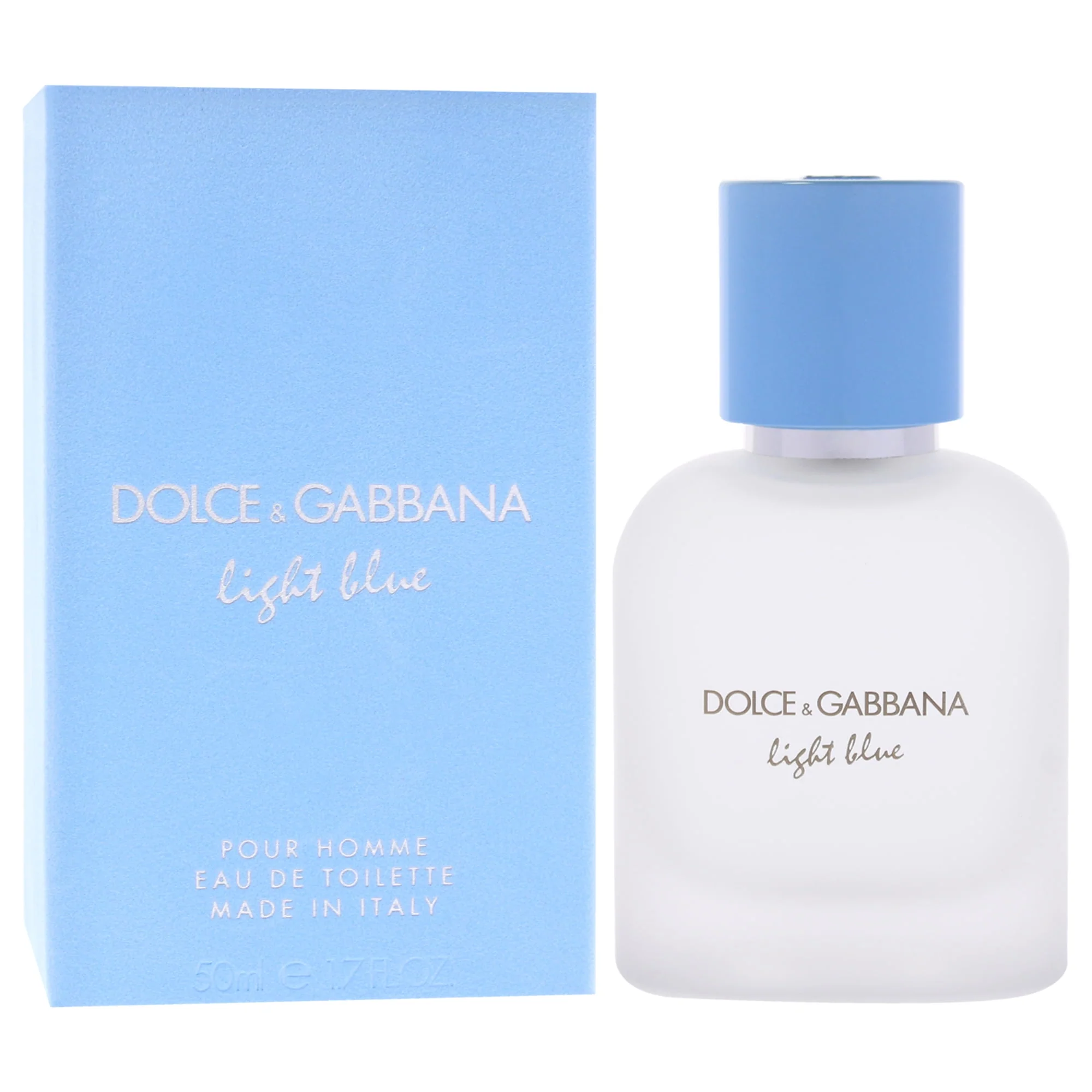 Dolce & Gabbana Light Blue Pour Homme Eau De Toilette Spray, 1.7 oz, Floral Citrus Scent, BP19837600