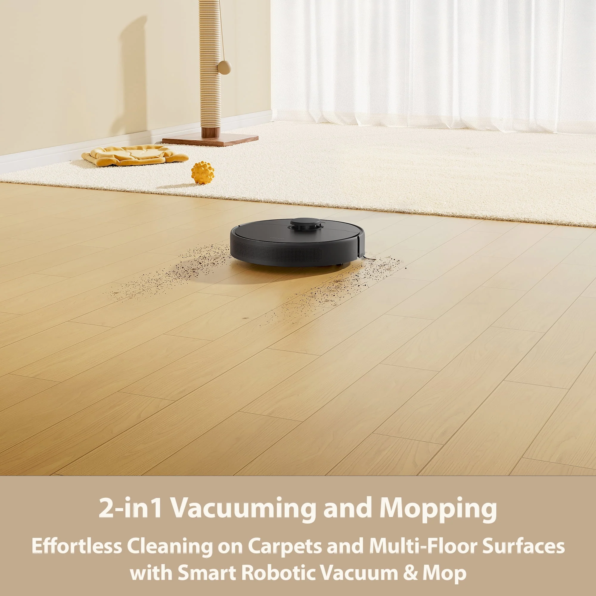 Dreame GoVac 100L Robotic Vacuum and Mop, 6,000Pa Vormax Suction, SmartPathfinder LiDAR Navigation, App Control, White, RLD34GA - Image 4