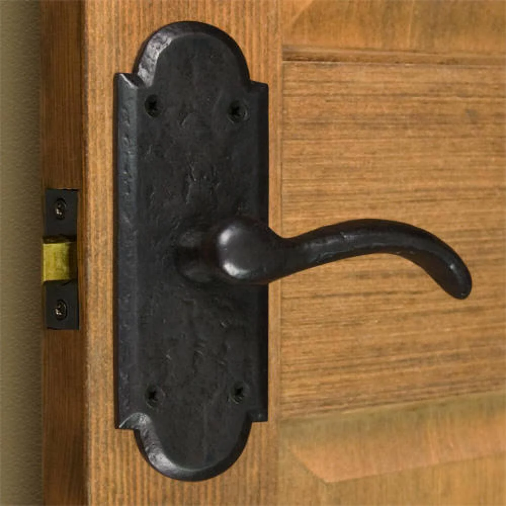 Dummy Door Interior Lever Handle with Escutcheon 2.5" x 7.5" - Left Hand - Bronze - Dark Bronze