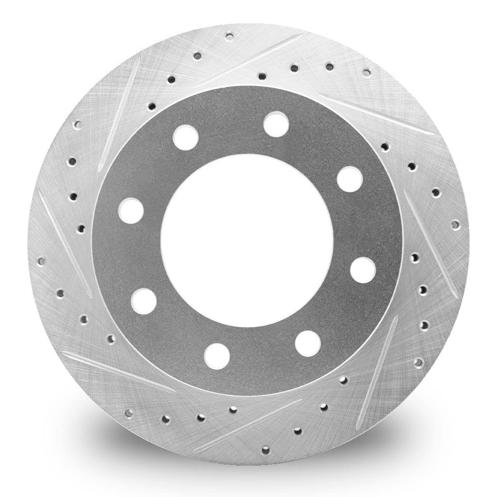 Dynamic Friction Brake Rotor, Drilled and Slotted, Zinc-Plated Black Finish, Front Driver Side for Hyundai Elantra 2011-2020, 633-03038L - Image 3