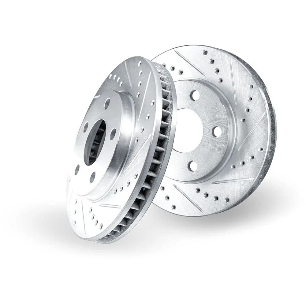 Dynamic Friction Company Brake Rotor, Drilled and Slotted, Zinc Black Coating, Premium Iron, 633-03037L - Image 2