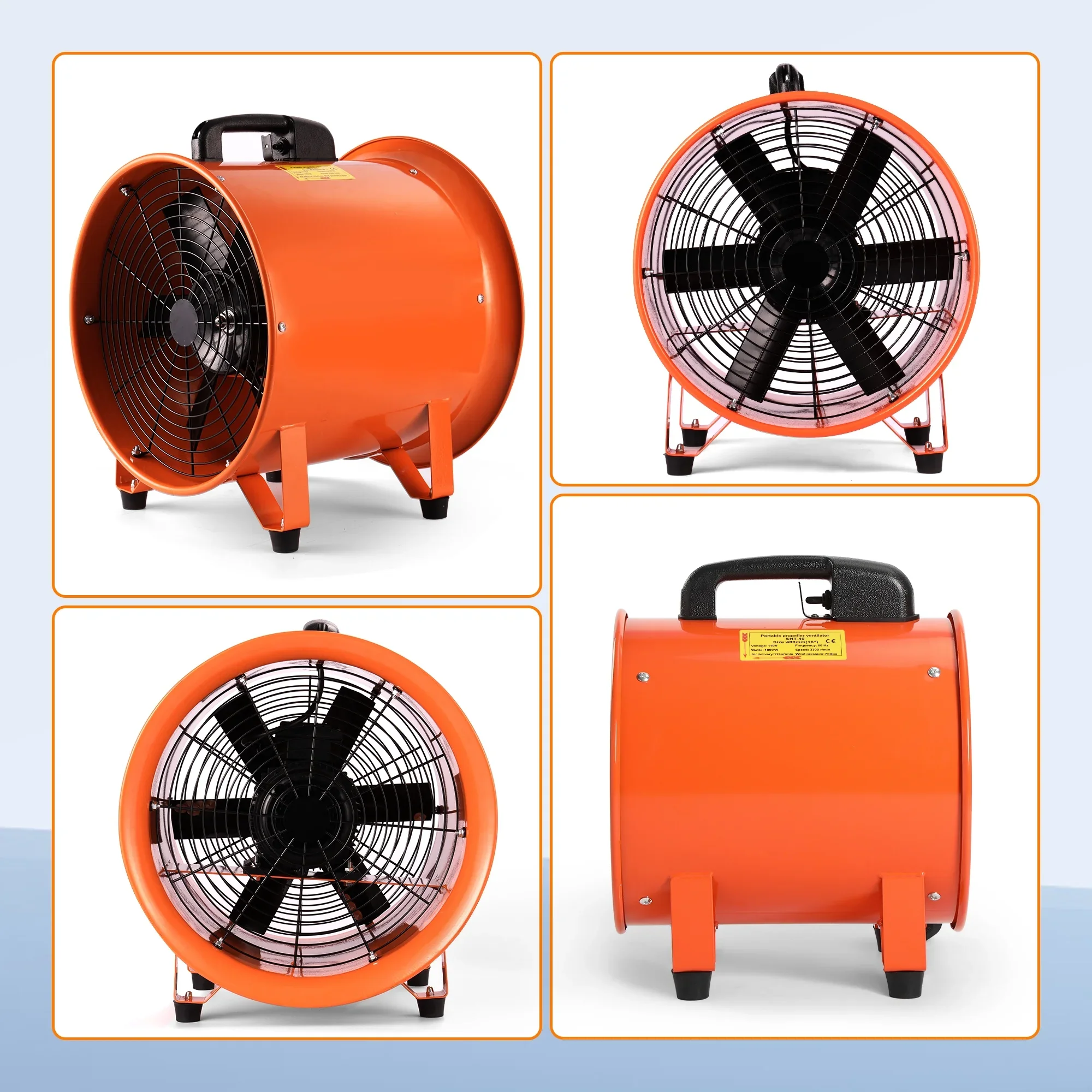 Easoger 16'' Utility Blower Exhaust Fan with 32.8 FT Duct - Image 3