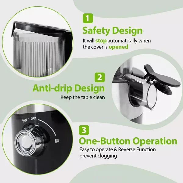 Ecoself Aeitto 4.9" Extra Large Feed Chute Juicer Machines - Image 2