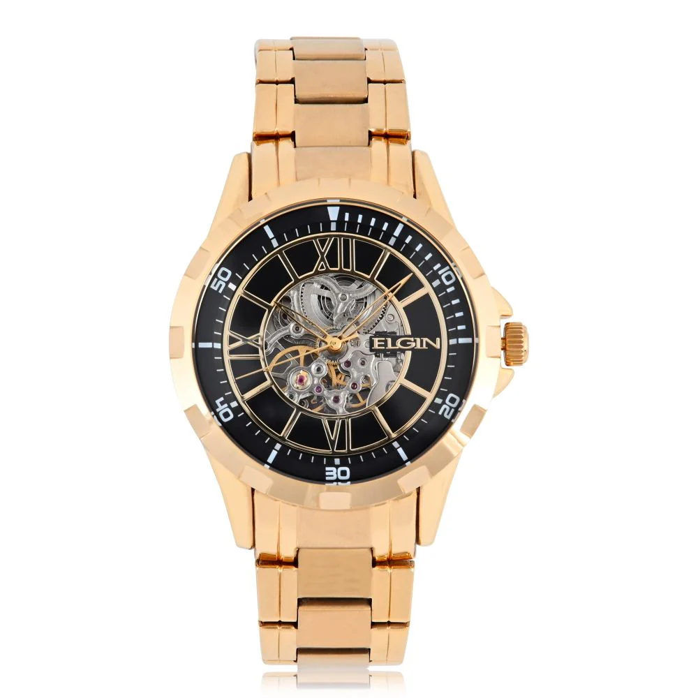 Elgin FG9040G Adult Men's Alloy Gold Automatic 58mm Wristwatch