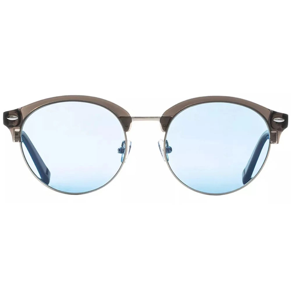 Elton John WOODSTOCK Unisex Sunglasses Moss Brown Grey Crystal Silver/Blue 53 mm
