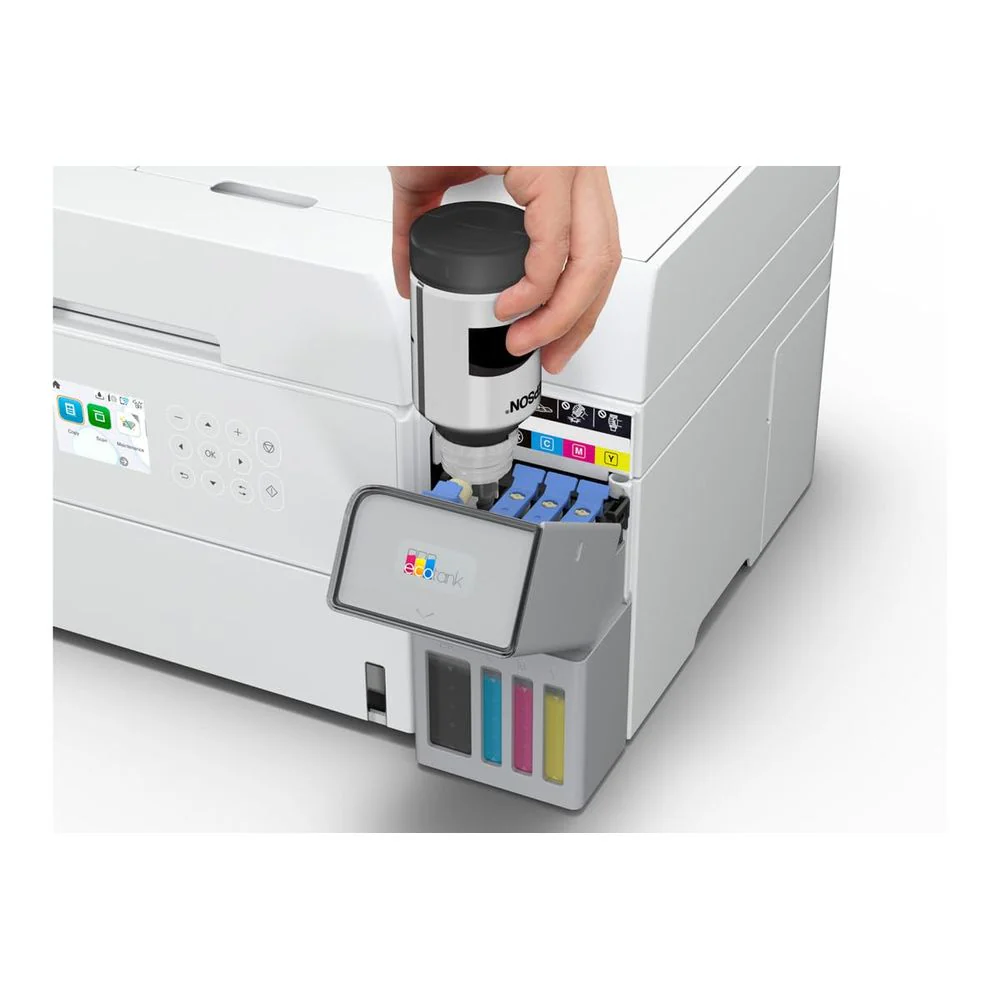 Epson EcoTank ET-3943 Wireless All-in-One Color Supertank Printer, Refillable Ink Tanks, 2.4" Color Display, Auto Document Feeder, Auto Duplex Printing, 250-Sheet Paper Tray, White - Image 2