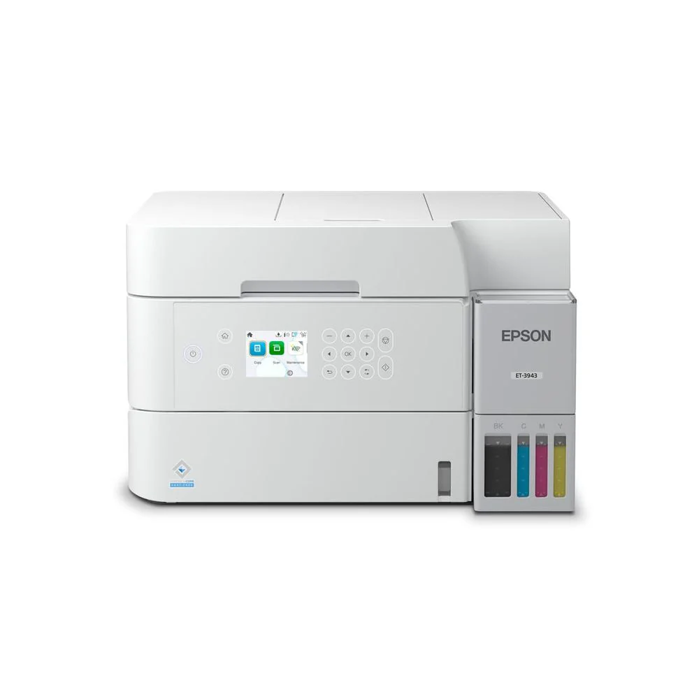 Epson EcoTank ET-3943 Wireless All-in-One Color Supertank Printer, Refillable Ink Tanks, 2.4" Color Display, Auto Document Feeder, Auto Duplex Printing, 250-Sheet Paper Tray, White - Image 5