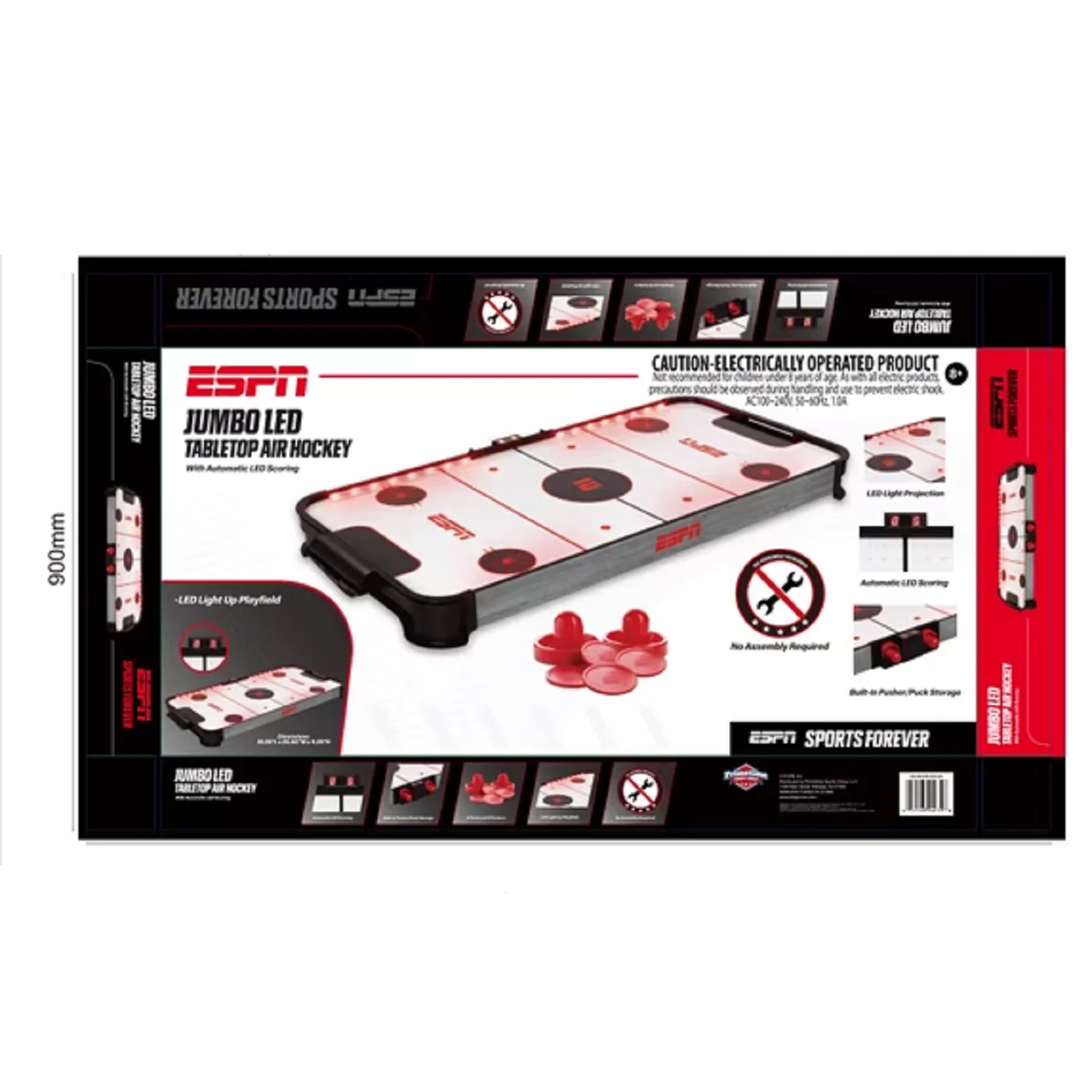 ESPN 990448885 Jumbo LED Tabletop Air Hockey with Automatic LED Scoring - Image 3