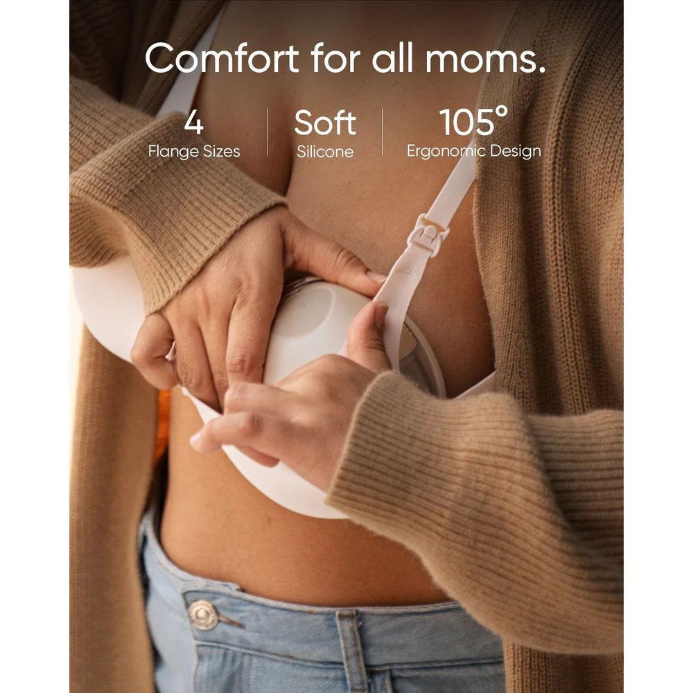 Eufy Heated Wearable Breast Pump S1, Electric Hands-Free Pump with HeatFlow Technology, Hospital-Grade Suction, Leak-Proof, Ultra-Quiet, Brown, T8D02 - Image 4