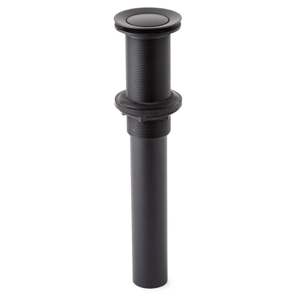 Extended Press type Pop-up Drain without overflow & tailpiece-Matte Black Finish
