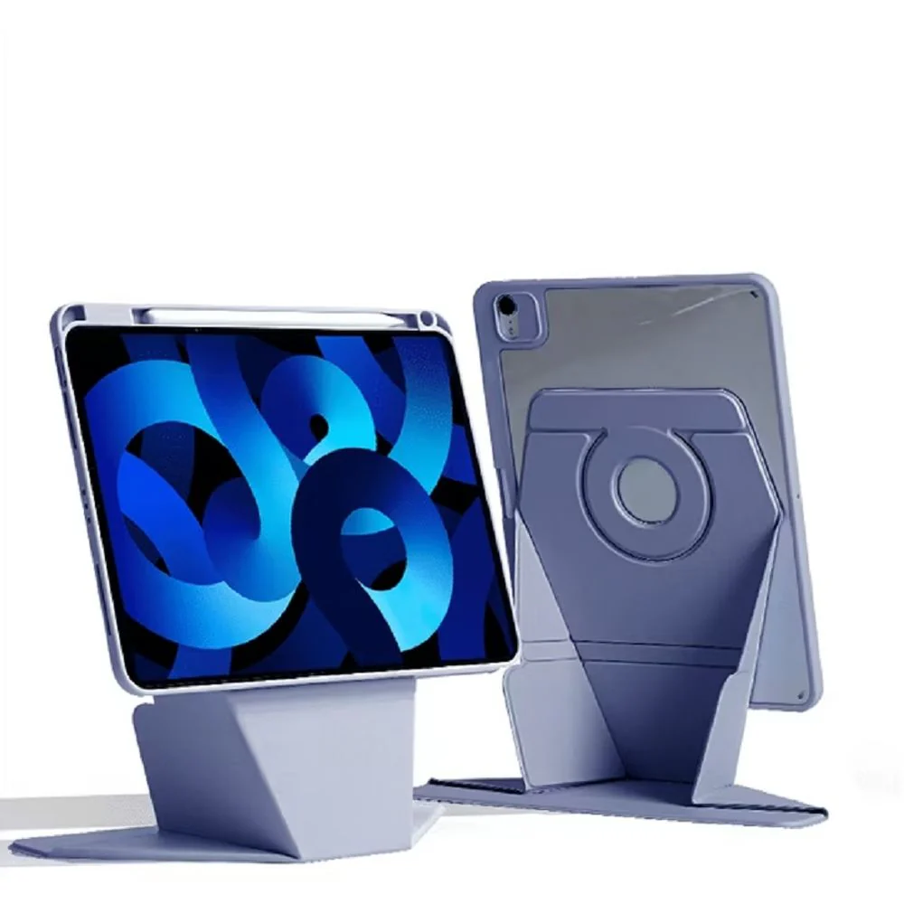 Fanji iPad 6th/5th 9.7" 720 Rotating Magnetic Detachable Tablet Case, Lavender