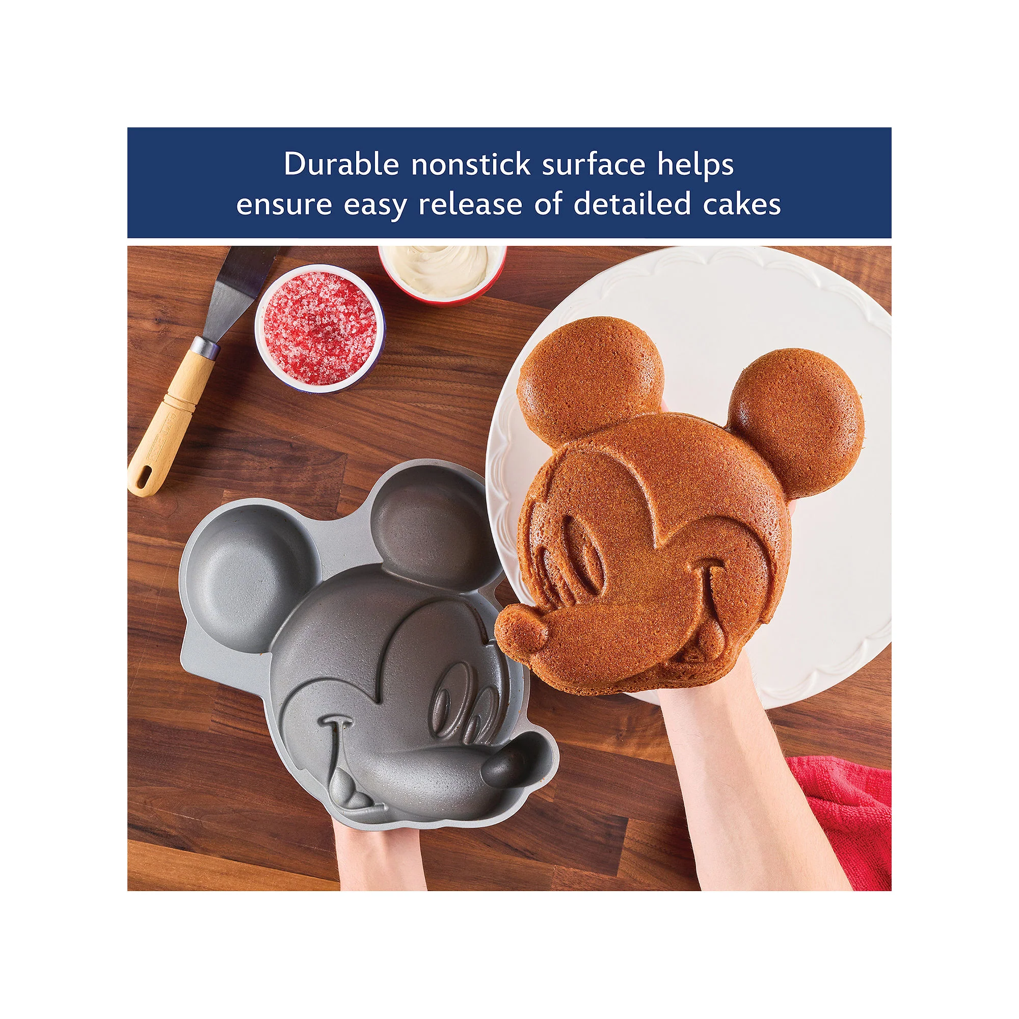 Farberware Disney Mickey Mouse 3D 2-Pc. Non-Stick Cake Pan - GRAY ONE SIZE - Image 3