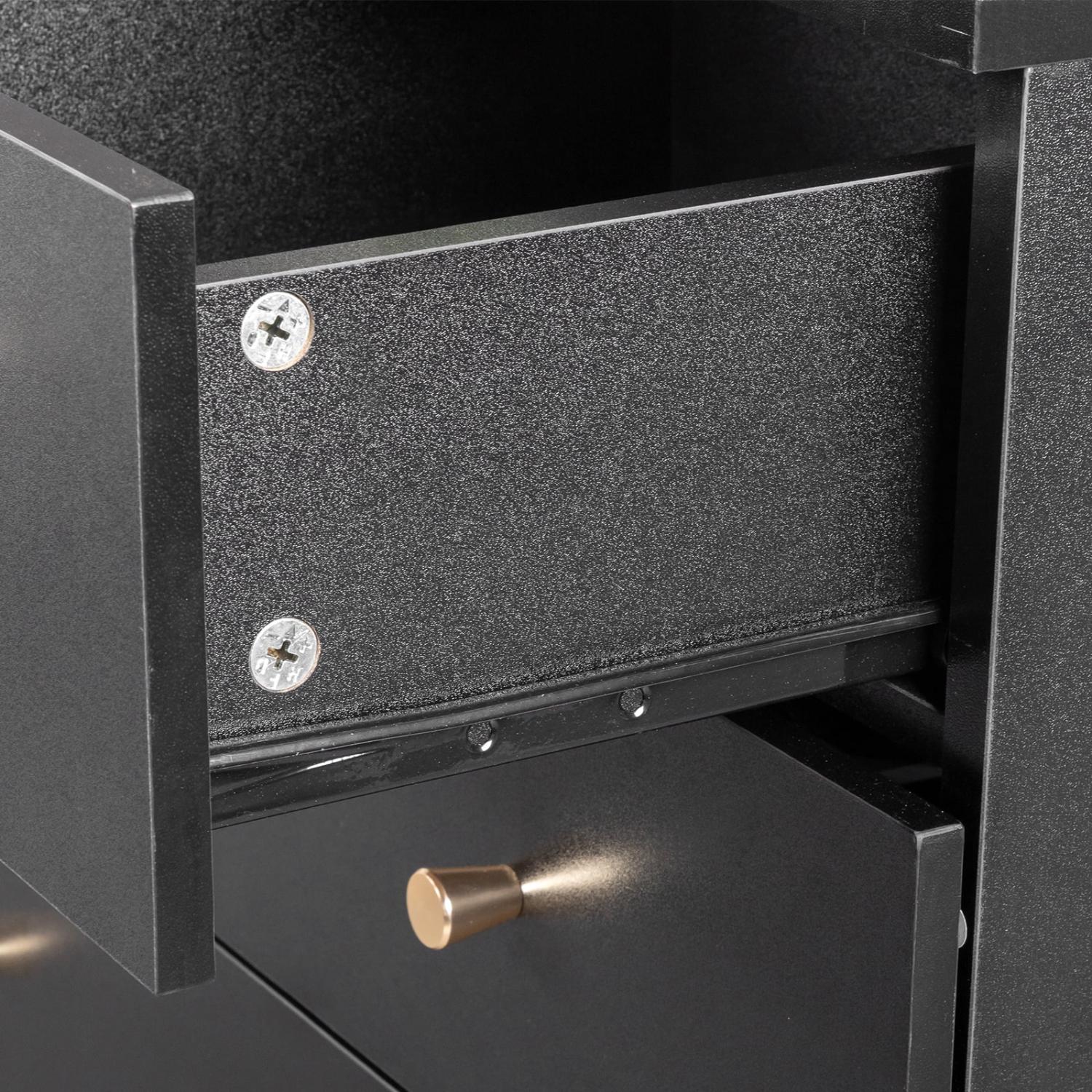 UBesGoo 6 Drawer Wood Dresser for Bedroom, Black - Image 4