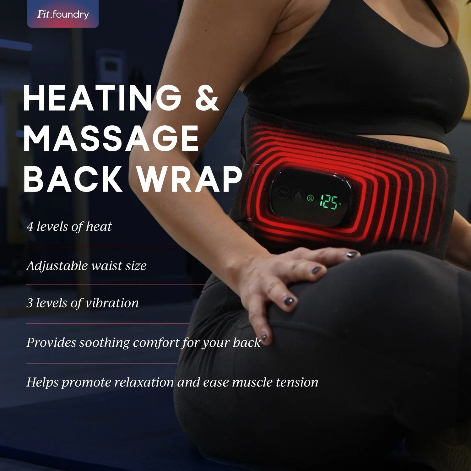 Fit Foundry 4-in-1 Heat & Massage Recovery Pack for Relief - Image 4