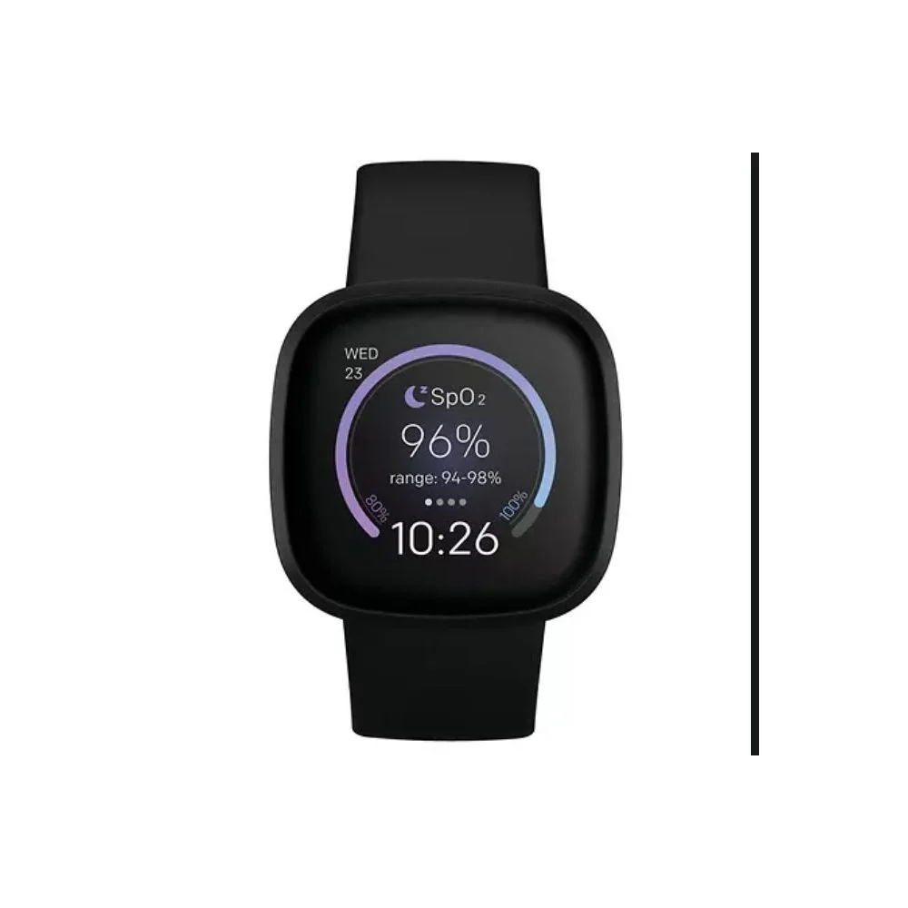Fitbit FB512BKBKLBNDLS Sense Steel Black Large Health & Fitness Tracker Smartwatch - Image 3