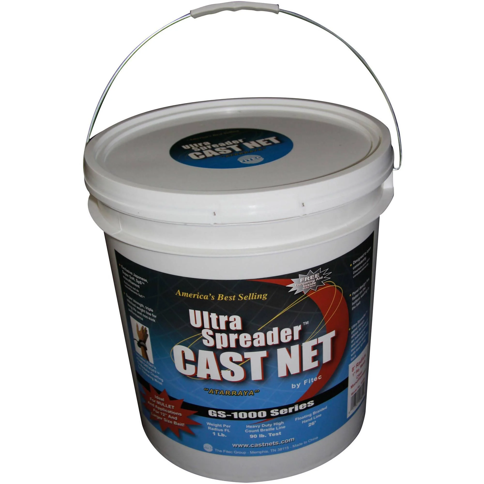 FITEC RS750 Nylon Super Spreader 4' x 3/8" Casting Fishing Net - Image 3