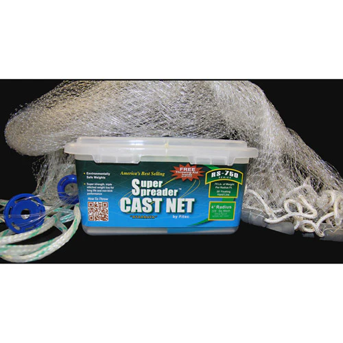 FITEC RS750 Nylon Super Spreader 4' x 3/8" Casting Fishing Net - Image 4