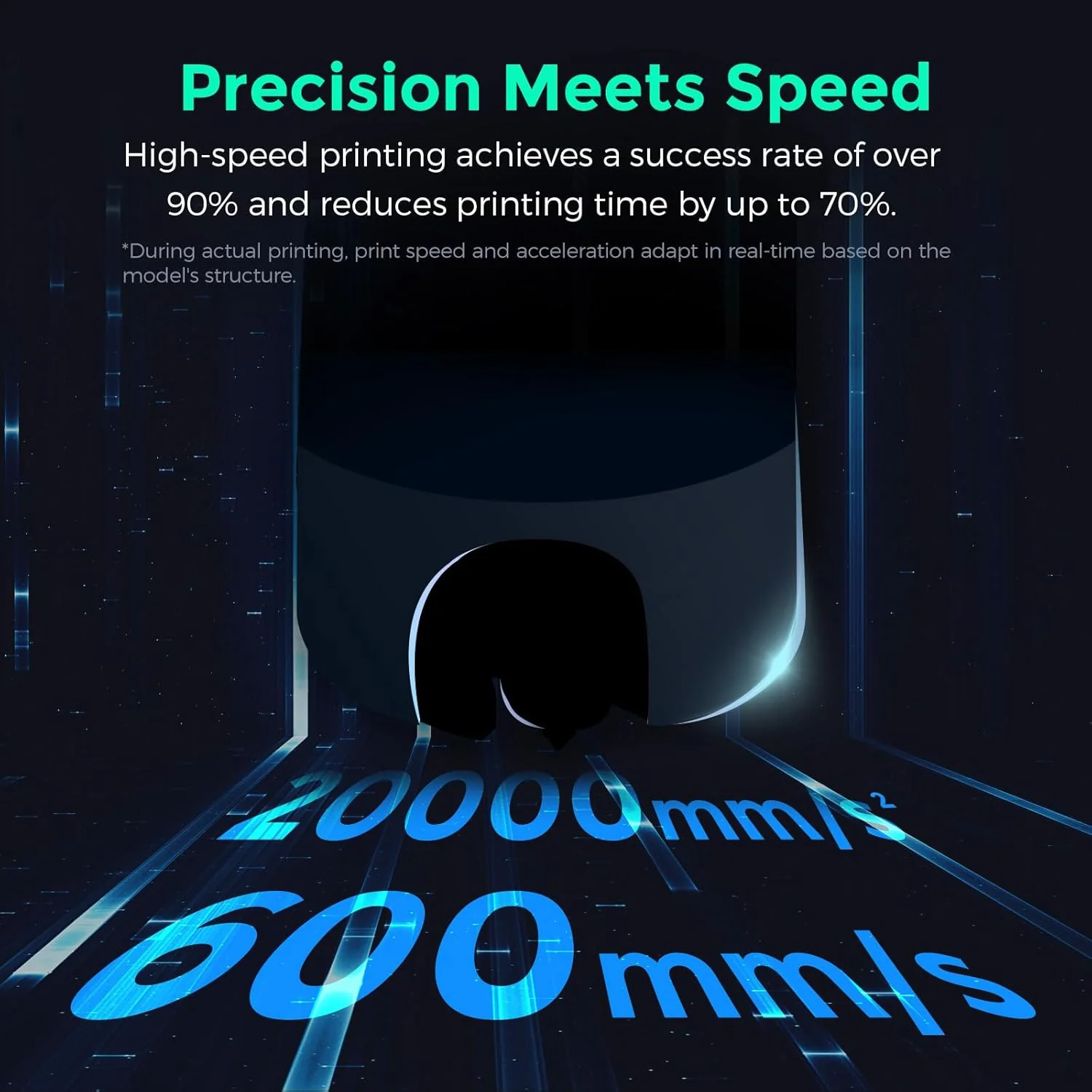 Flashforge FF-AD5M Adventurer 5M 3D Printer, 600mm/s High Speed 3D Printer, 8.7 x 8.7 x 8.7'', Black - Image 5