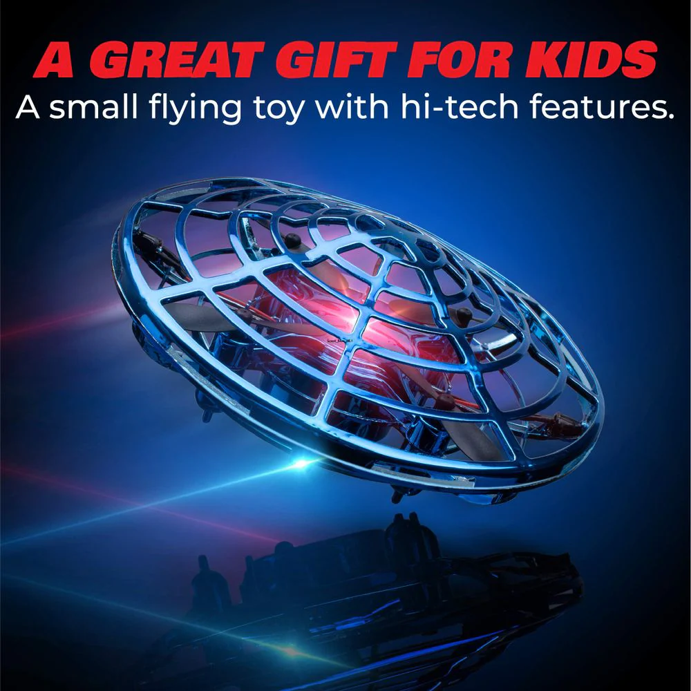 Force1 Scoot Hand Operated Mini Drone with Hands-Free Motion Sensor, 360 Obstacle Avoidance, LED Lights, Rechargeable, Blue, 4.7 in - Image 6