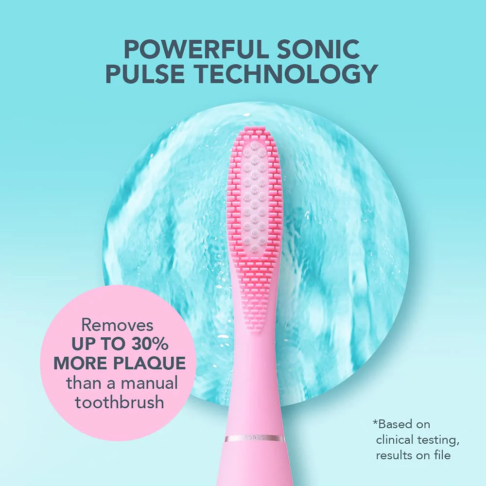 Foreo Issa 3 Sonic Toothbrush, 4-in-1 Oral Care, Hybrid Silicone & PBT Bristles, 16 Intensities, USB Rechargeable, Pink - Image 2