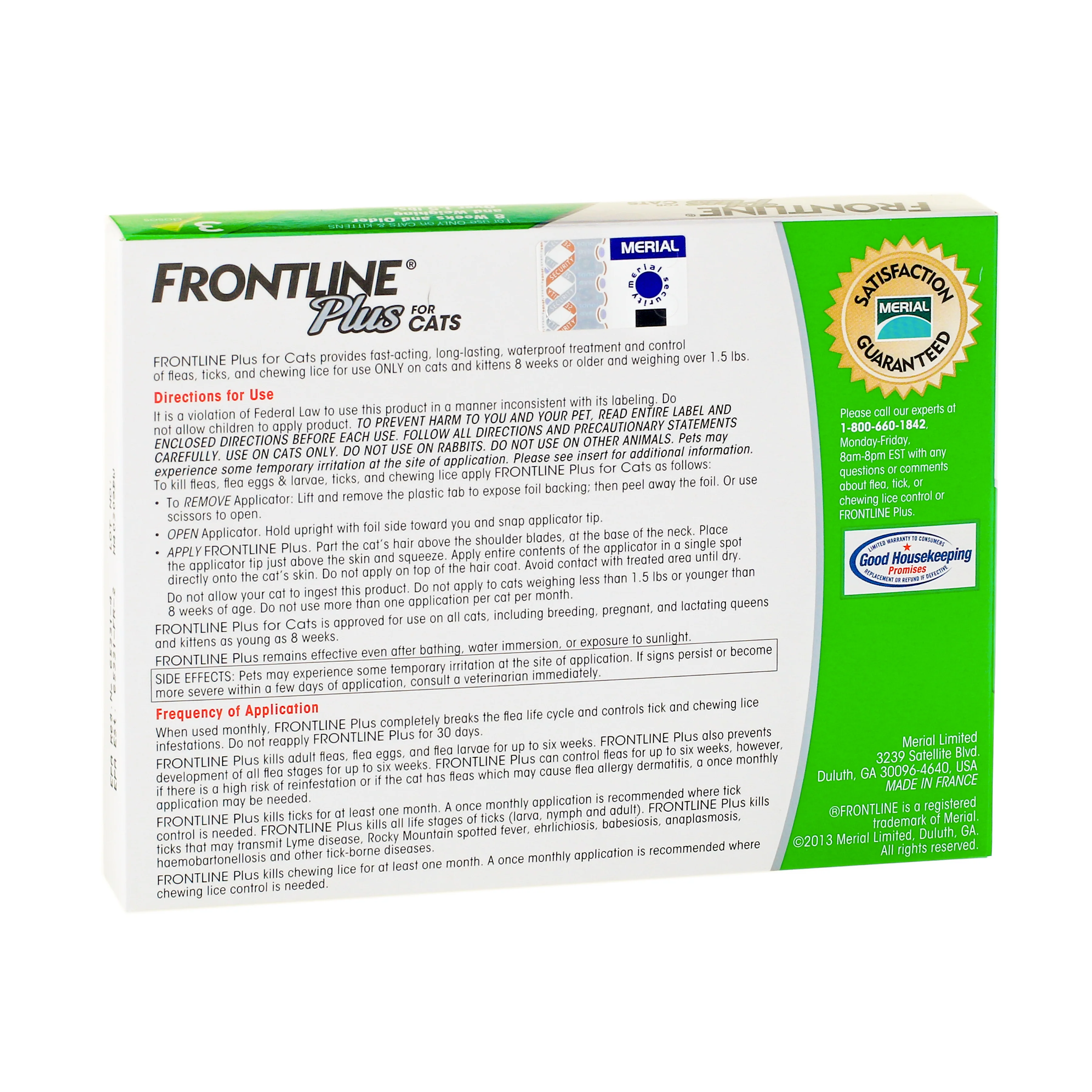 Frontline Plus FL287410 for Cats and Kittens 8-Weeks and Older (3 doses) - Image 7