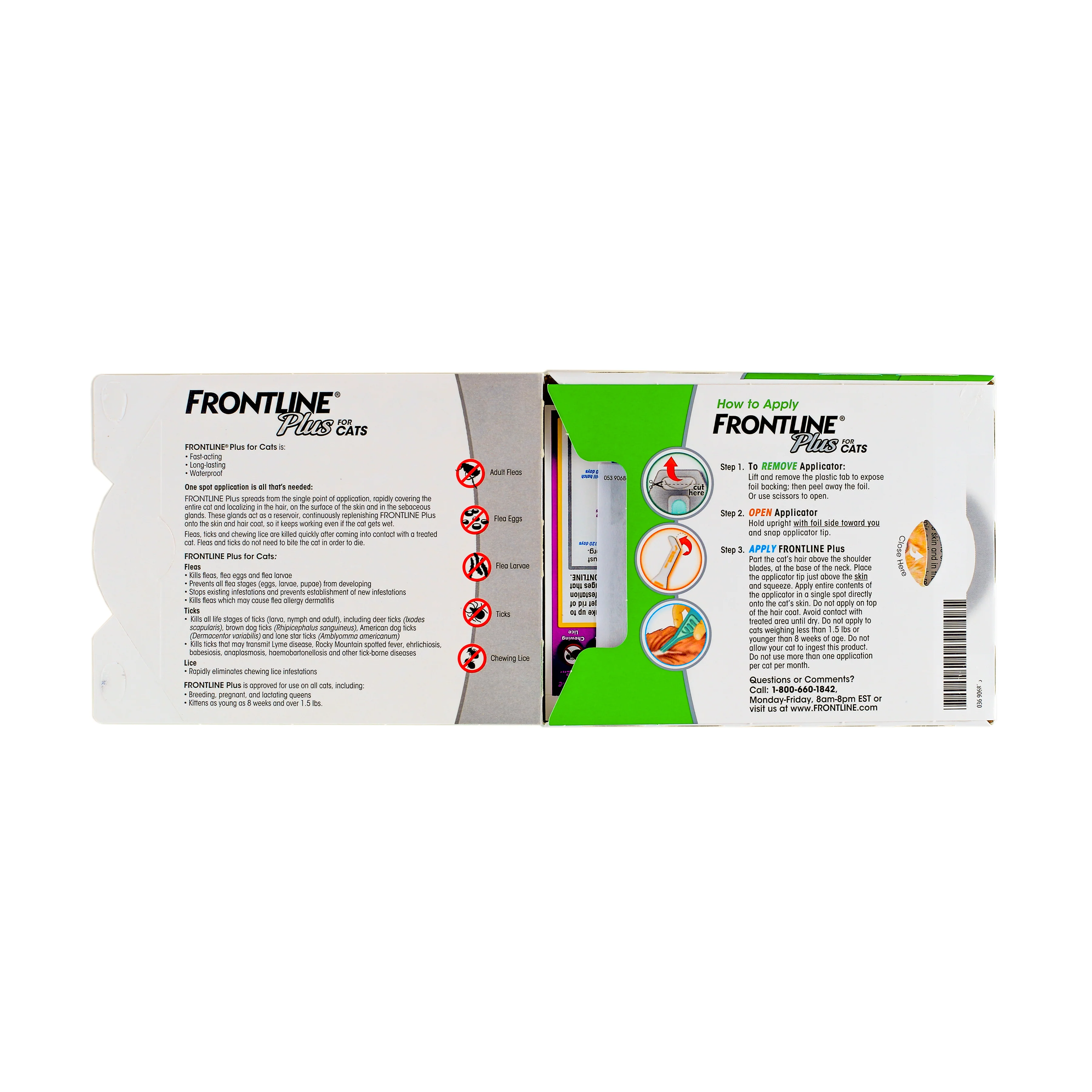 Frontline Plus FL287410 for Cats and Kittens 8-Weeks and Older (3 doses) - Image 8