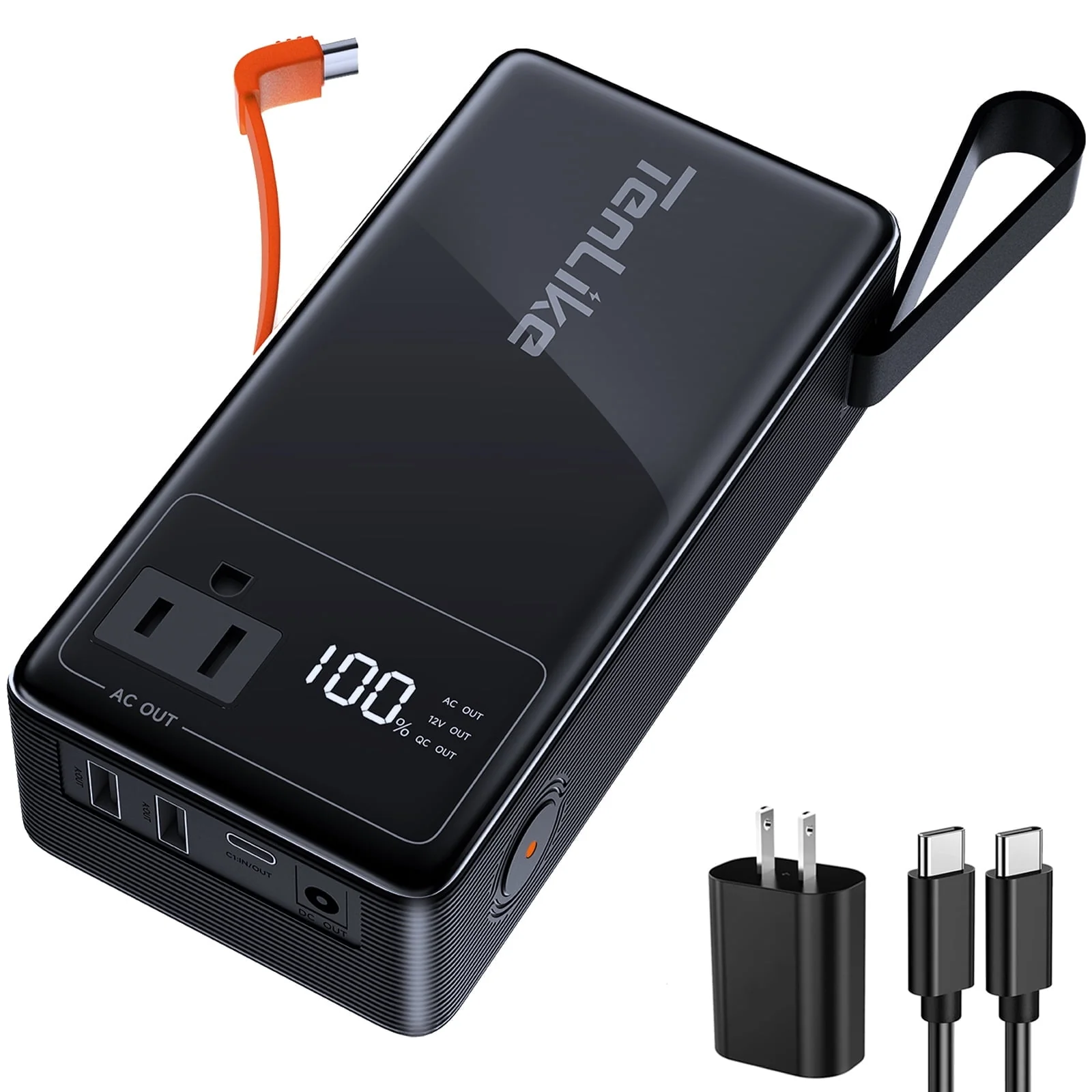 Froura Portable Power Station 27000mAh 99.9Wh with 7 Outlets 120W Peak AC, 60W USB-C Fast Charging (Black)