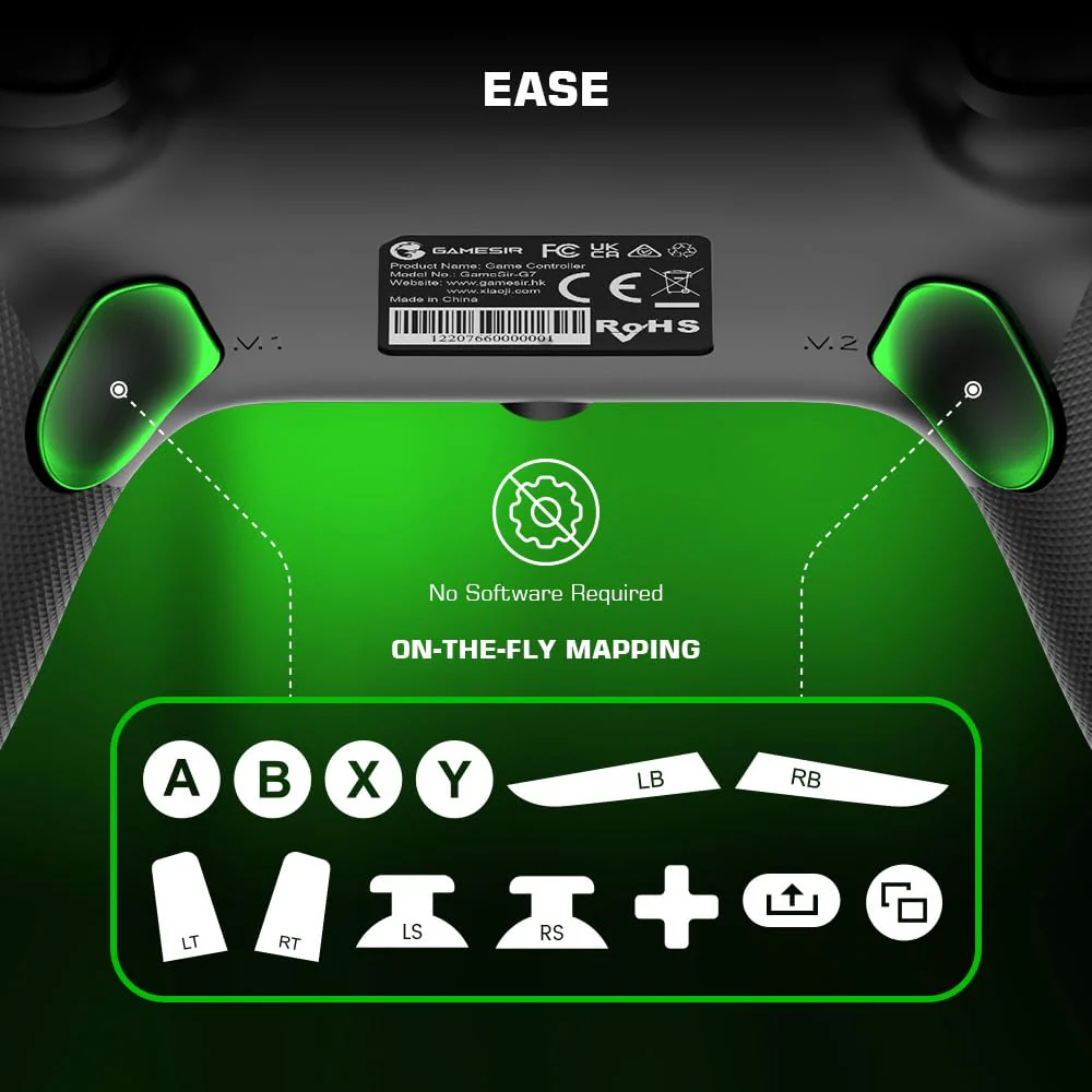 GameSir G7 SE Wired Gaming Controller with Hall Effect Joysticks and Triggers, 3.5mm Audio Jack, Black, Compatible with Xbox Series X|S, Xbox One, Windows 10/11 - Image 6