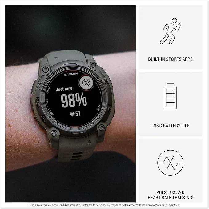Garmin 010-02932-00 Instinct E 40mm, Rugged Outdoor GPS Smartwatch, 24/7 Health Monitoring, Wrist-Based Heart Rate, Charcoal - Image 3