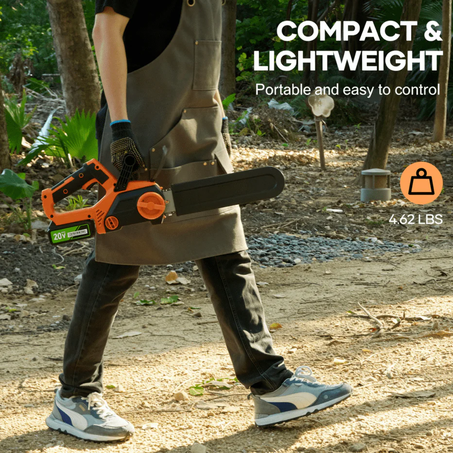 GASKY 20V 12 Inch Cordless Chainsaw, Brushless Electric Chainsaw with Auto Oiler & Tool-Free - Image 6