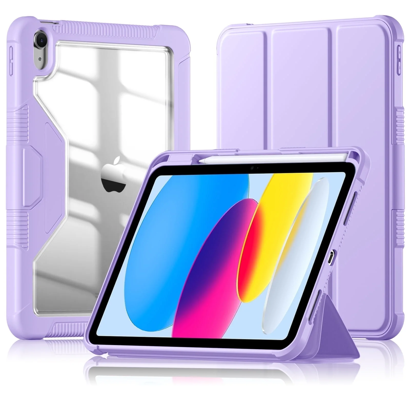 GEAK iPad10-FSK-LA Compatible with Apple iPad A16 11th Generation 11" Case Rugged Protective Case for iPad 10th Generation
