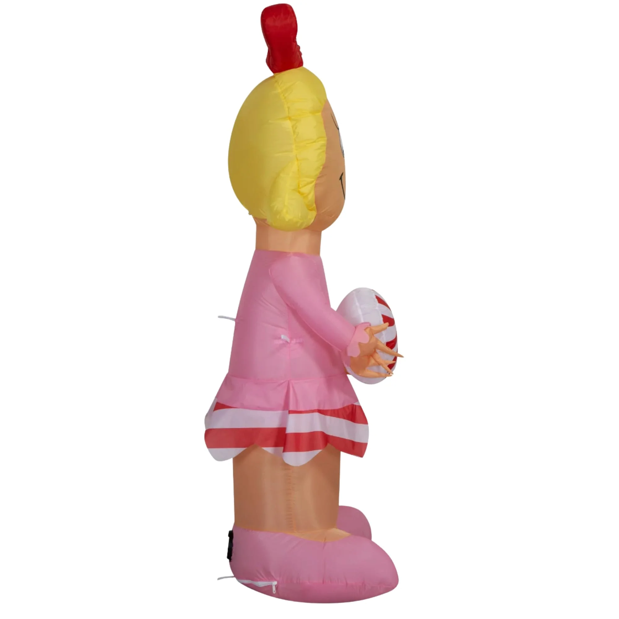 Gemmy Cindy Lou Who Inflatable Christmas Decoration, 5 Ft Tall, Pink Dress with Peppermint Candy, Indoor and Outdoor, LED Lights, Polyester - Image 5